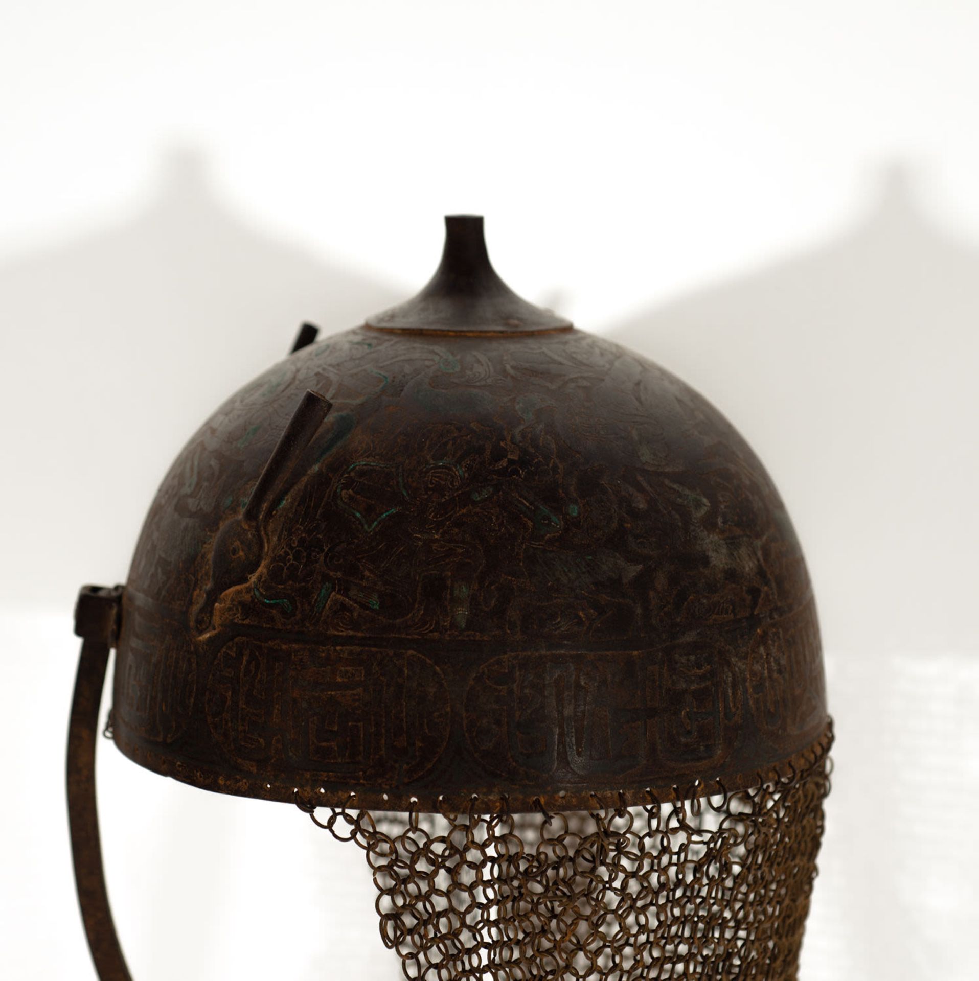 "Kulah Khud" Helmet of a Persian or Mughal Infantry Soldier, Central Asia, 18th - 19th century - Image 3 of 6