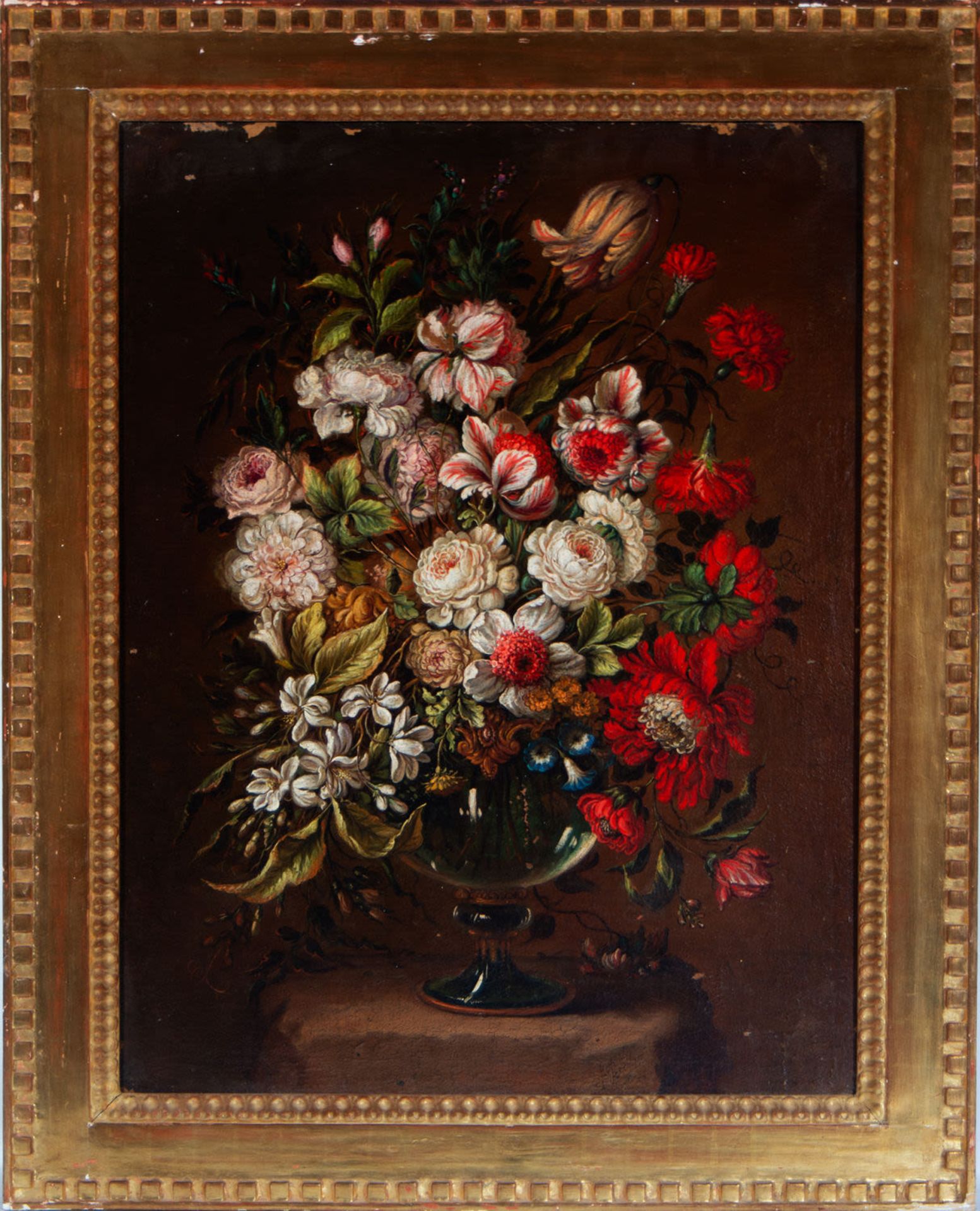 Pair of large still lifes of Flowers, Dutch school of the 17th - 18th century - Image 2 of 20