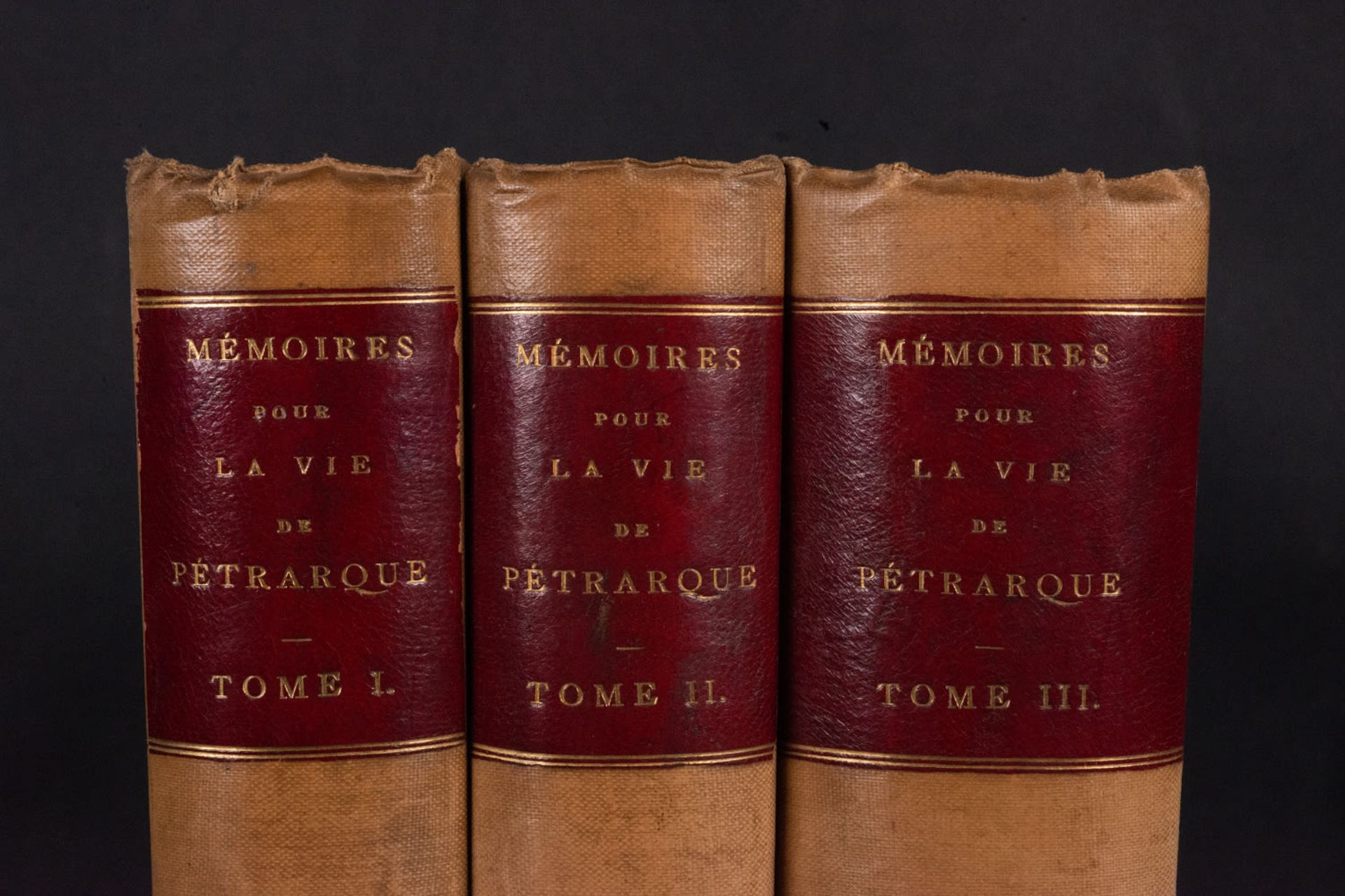 Mémoires pour la vie de François Pétrarque. Volume I, Volume II and Volume III. complete