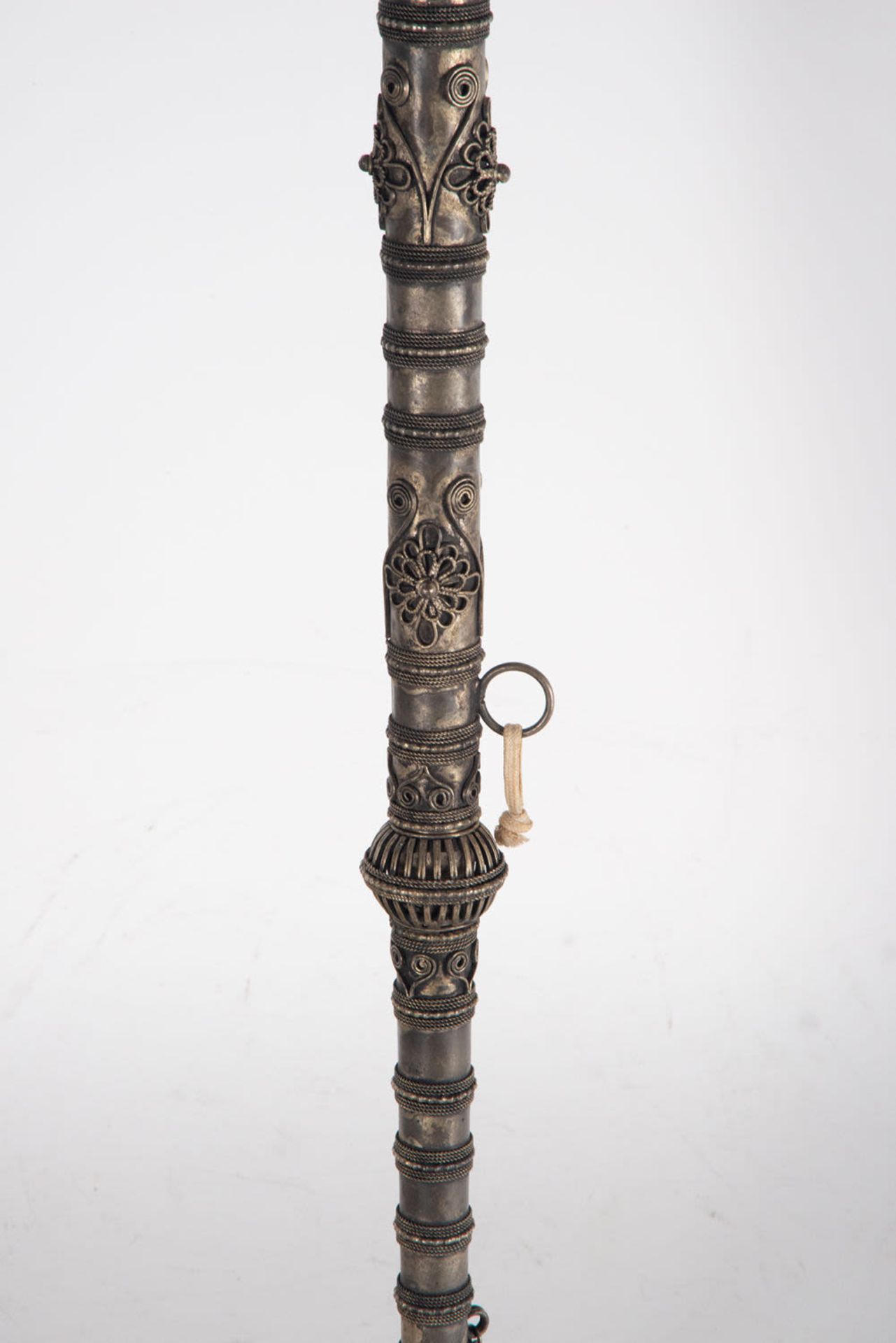 Indonesian Ceremonial Silver Pipe, 19th Century - Image 8 of 8