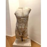 Roman torso in Carrara marble, early 20th century, Italian work