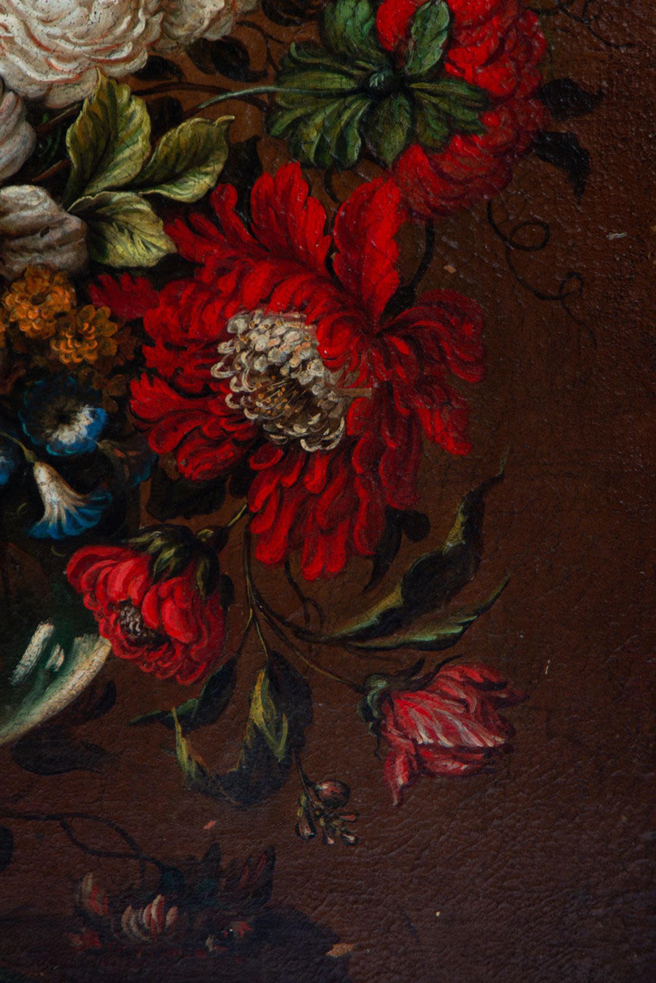 Pair of large still lifes of Flowers, Dutch school of the 17th - 18th century - Image 14 of 20