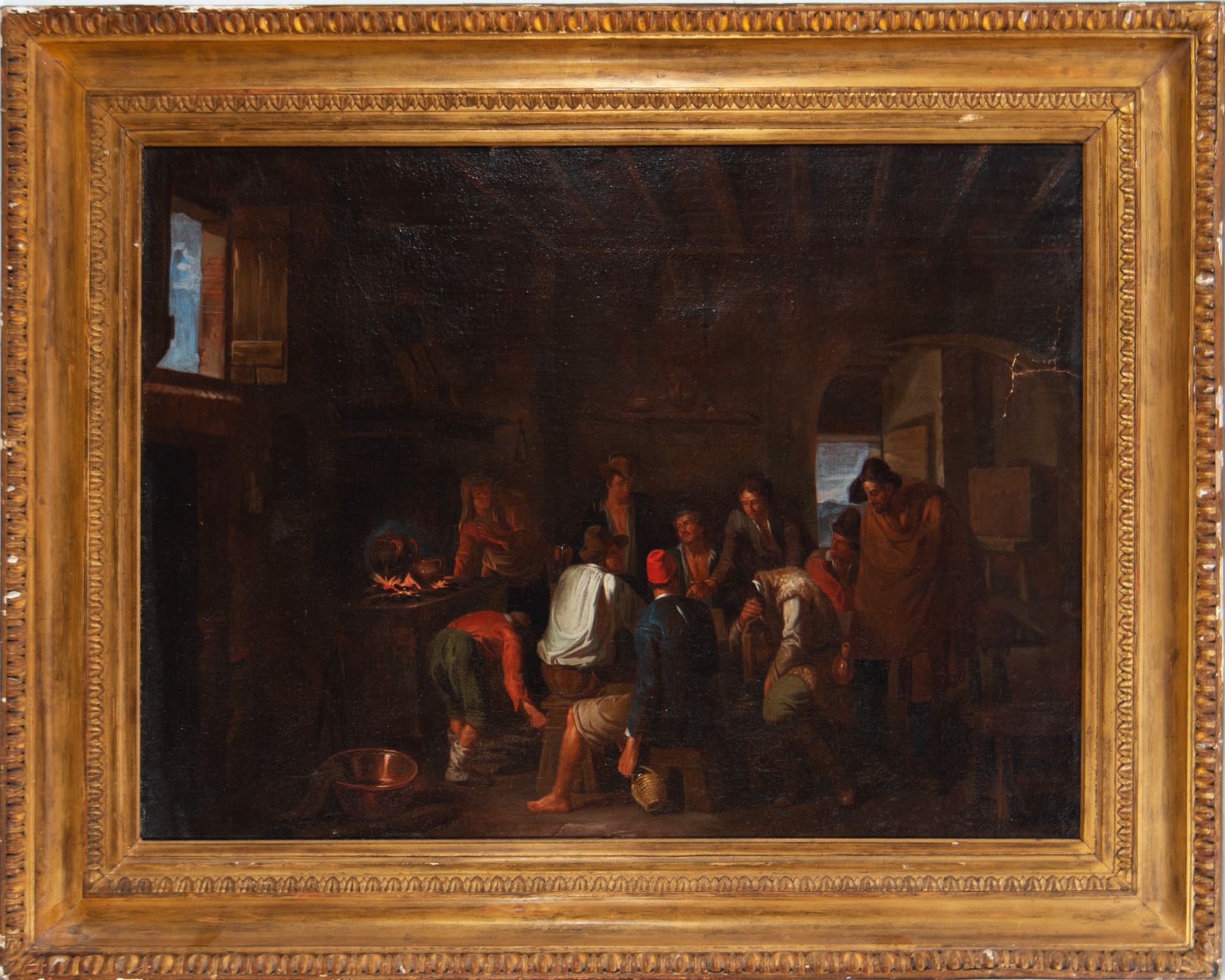 Tavern Interior Scene, circle of David Teniers, 17th century Flemish school