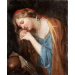 Important French Penitent Magdalene, French School of Charles le Brun of the 18th Century