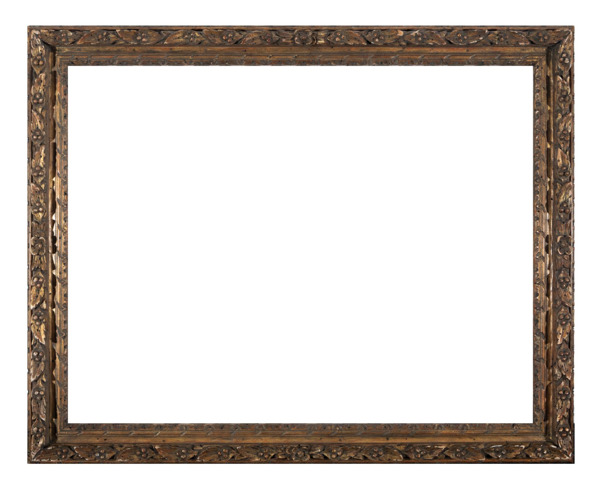 Frame in Carved and Gilded Border with Vine Leaf Motifs, 19th century