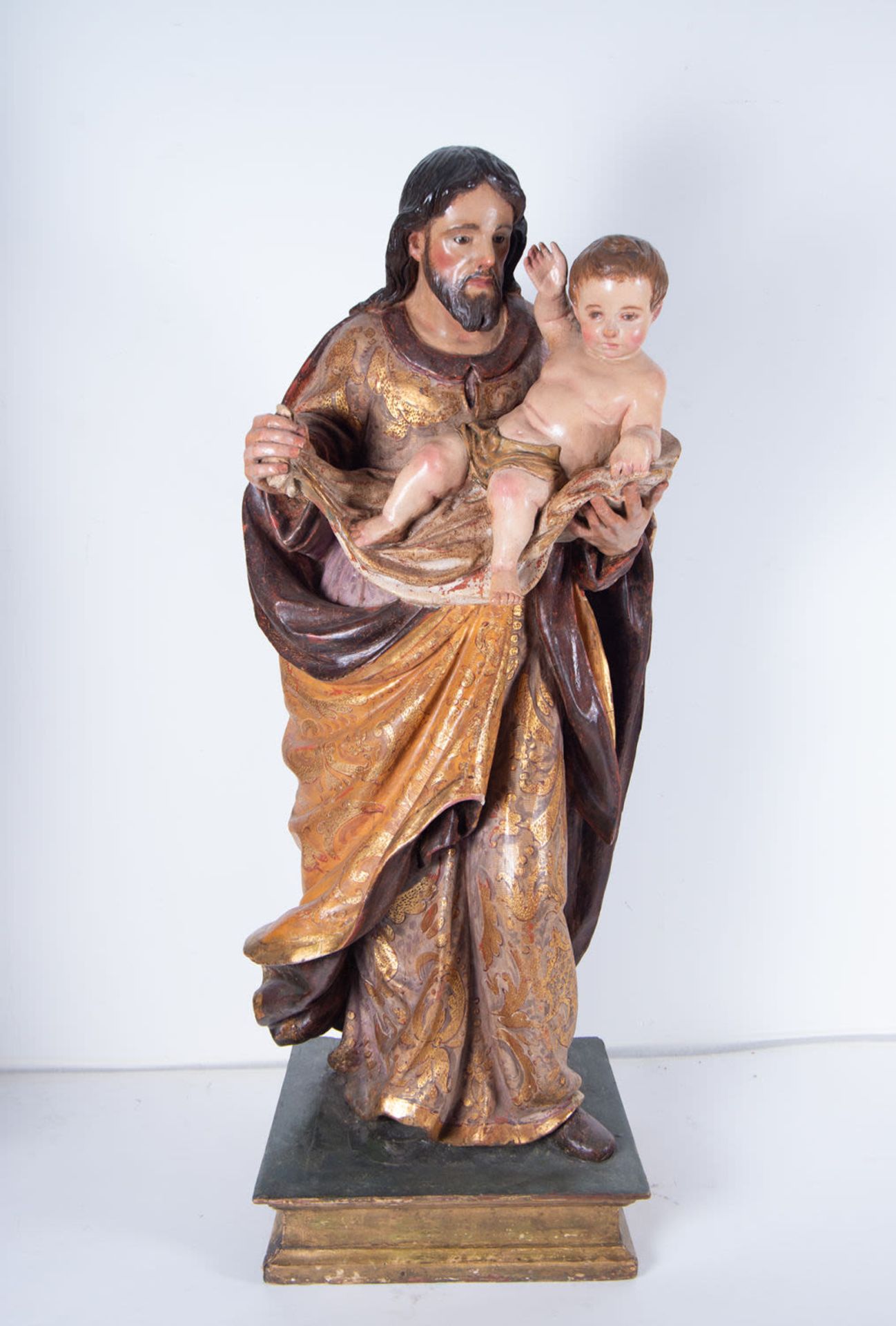 Saint Joseph with Child in Arms, Sevillian school of Pedro Roldán from the end of the 17th century