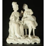 Marie Antoinette and Louis XVI in biscuit porcelain, 19th century