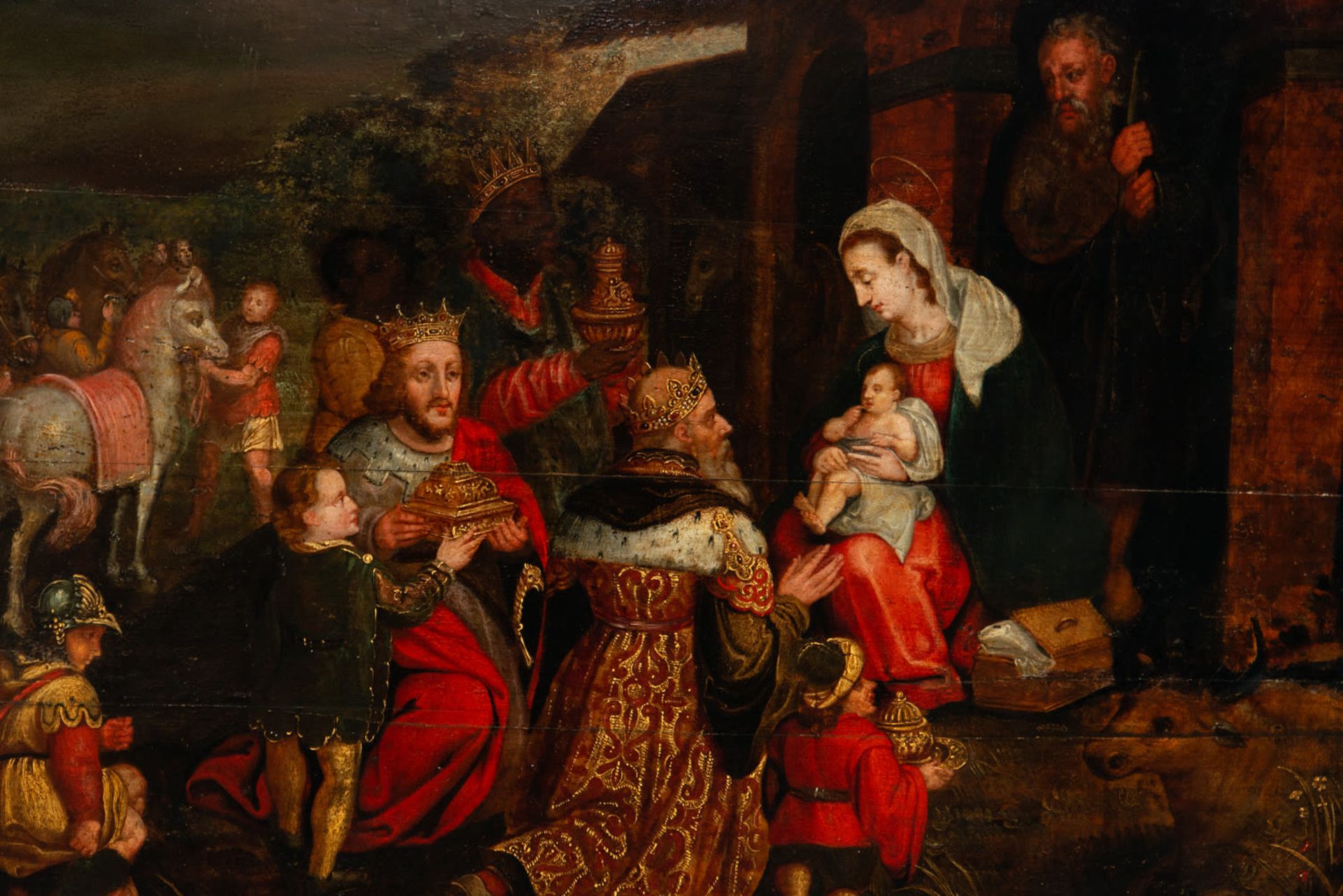 Adoration of the Magi, Flemish school of the 16th century - Image 2 of 5