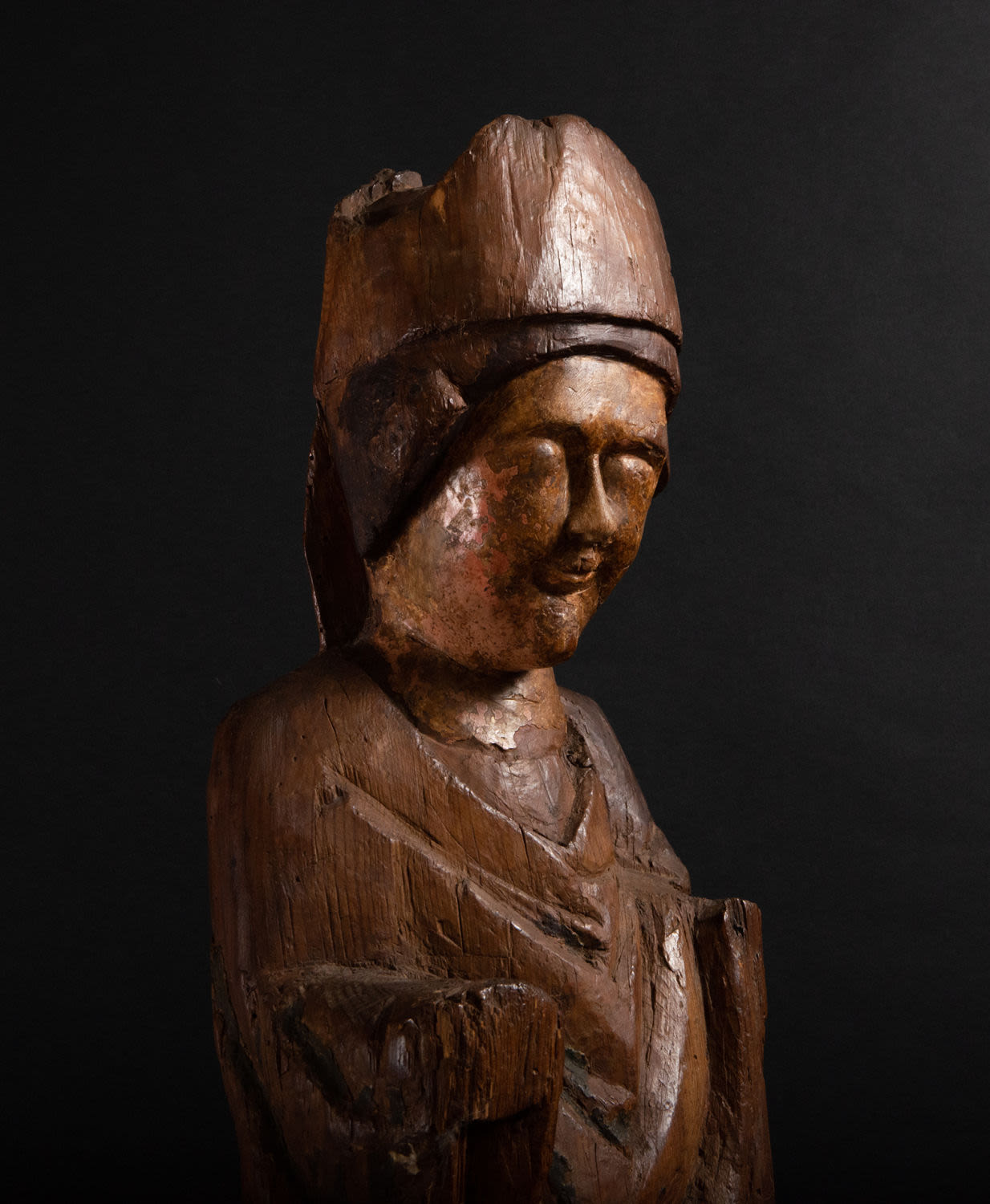 Important Saint Nicholas, Late Romanesque, Northern Catalonia, 14th century - Image 4 of 5