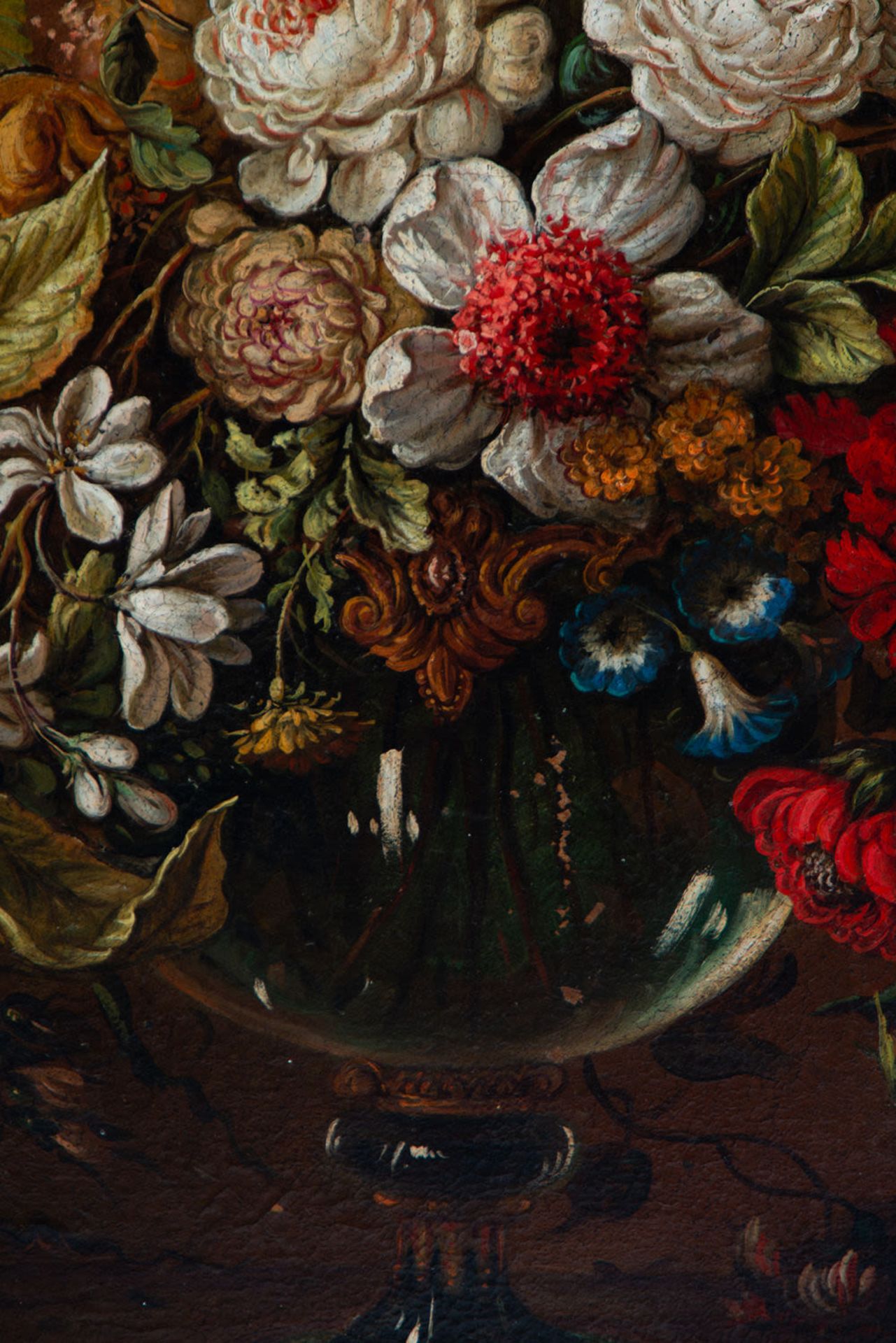Pair of large still lifes of Flowers, Dutch school of the 17th - 18th century - Image 10 of 20