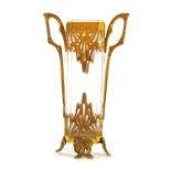 Art Nouveau Vase in Crystal and Gilt Bronze, Austria, early 20th century