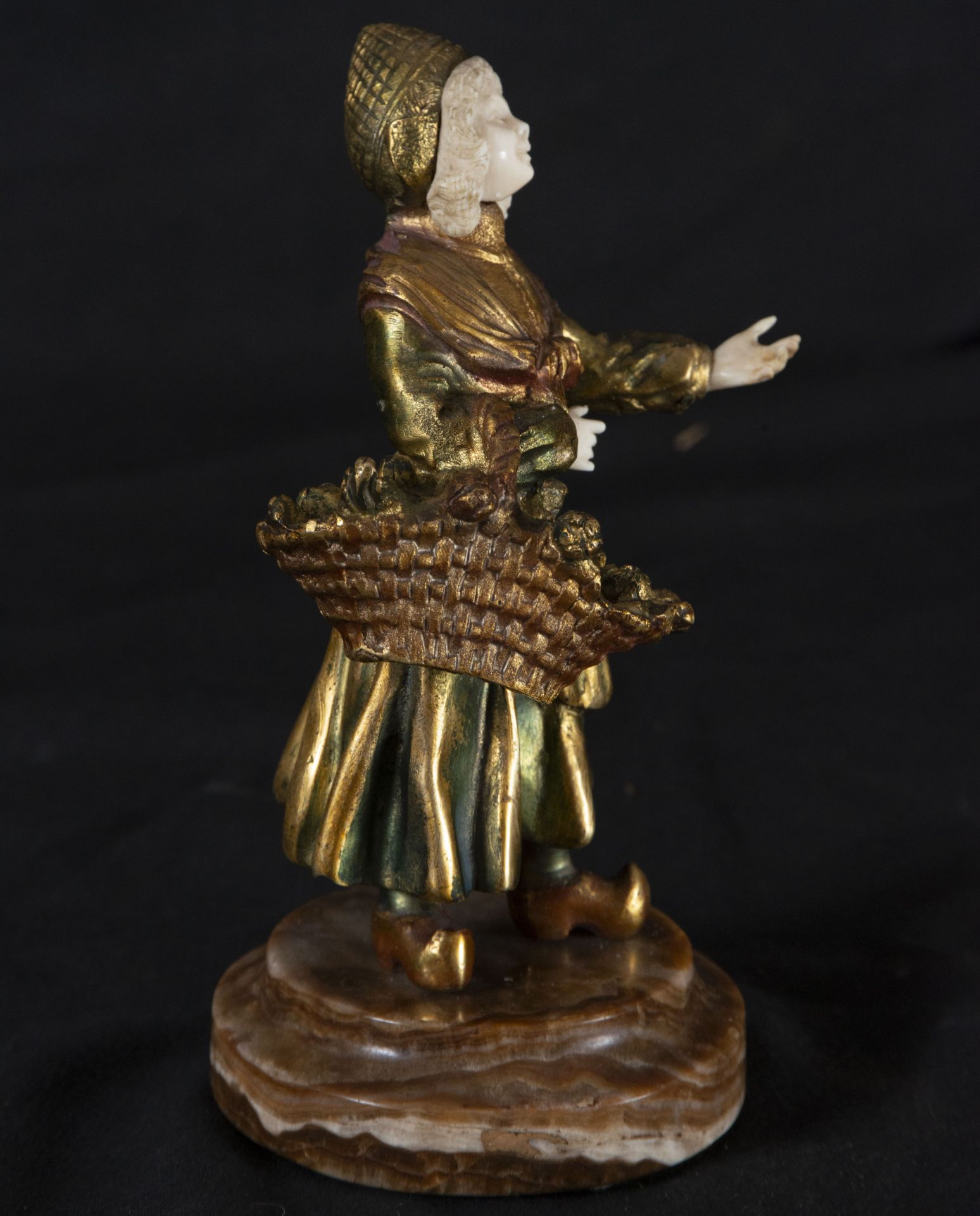 The Fruit Seller, in Bronze and celluloid, 20th century - Image 3 of 4