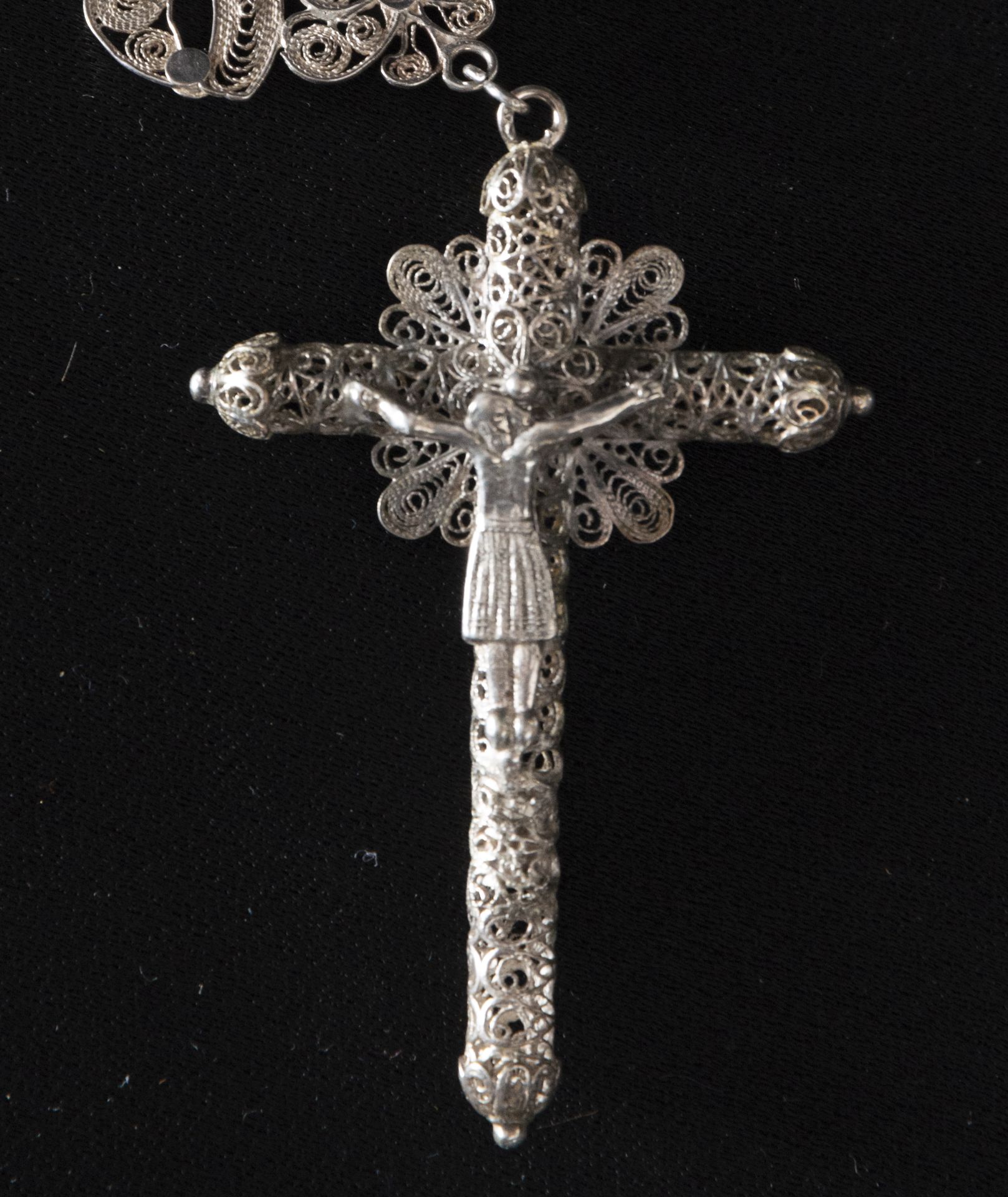 Peruvian rosary in silver filigree, 19th century - Bild 2 aus 2