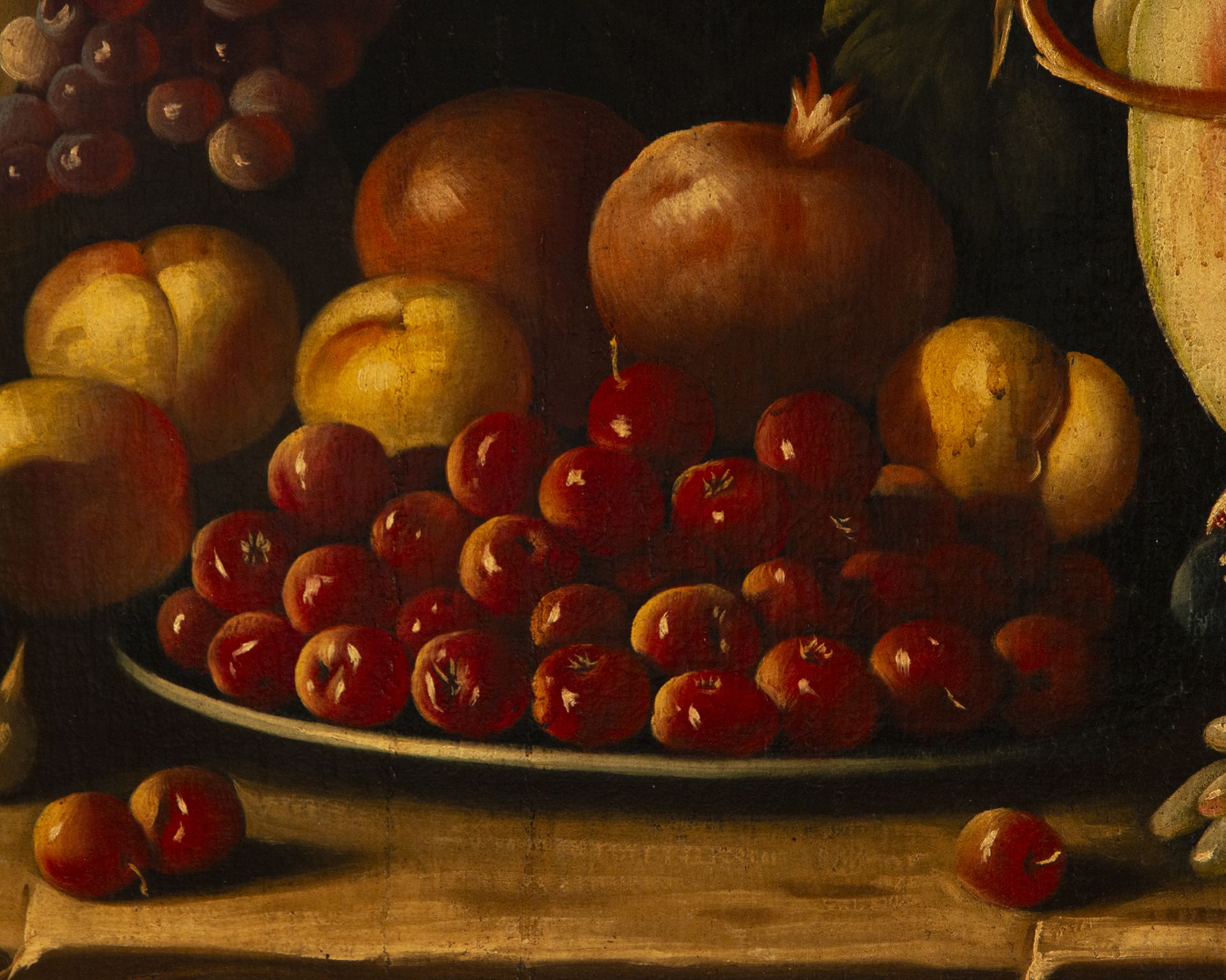 Large Italian Still Life of Fruits and Game from the 18th century, oil on canvas - Image 2 of 5