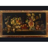 Large Italian Still Life of Fruits and Game from the 18th century, oil on canvas