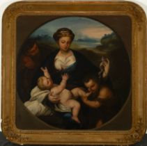 After Rafael Sanzio, 19th century Italian school, Holy Family with Saint John