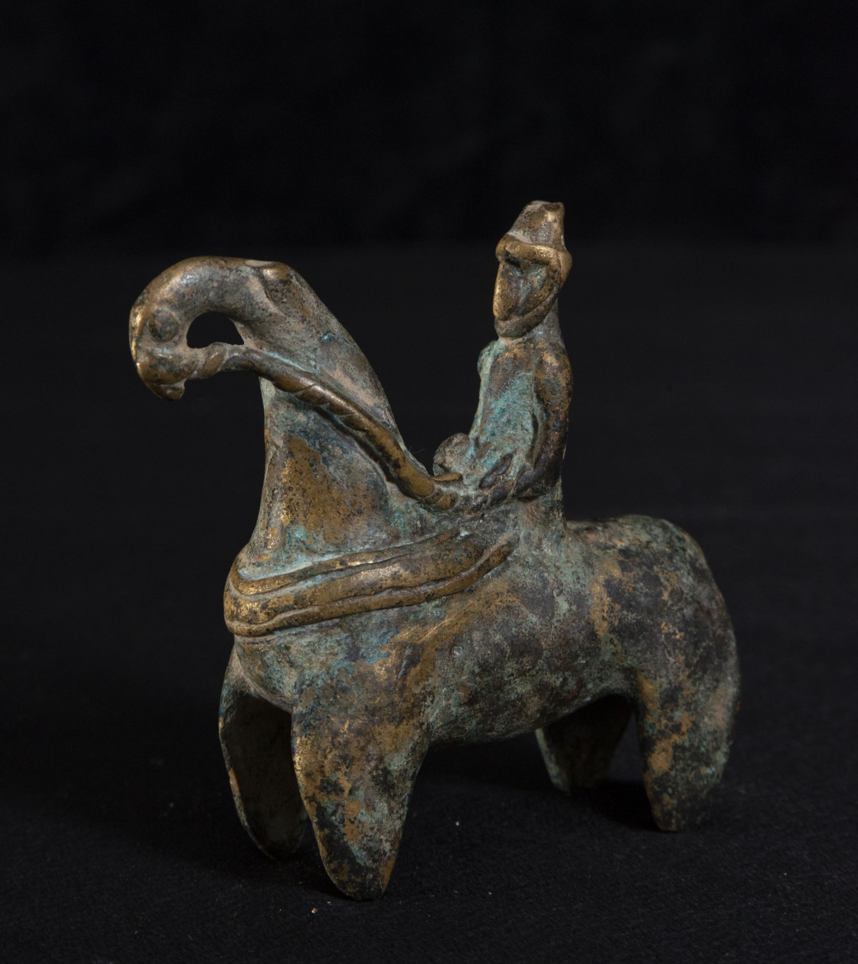 African bronze horse rider, Niger, 18th - 19th centuries - Image 2 of 4