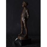 Bronze sculpture of a young man, 19th century