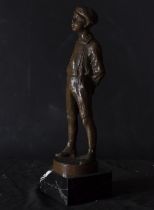 Bronze sculpture of a young man, 19th century