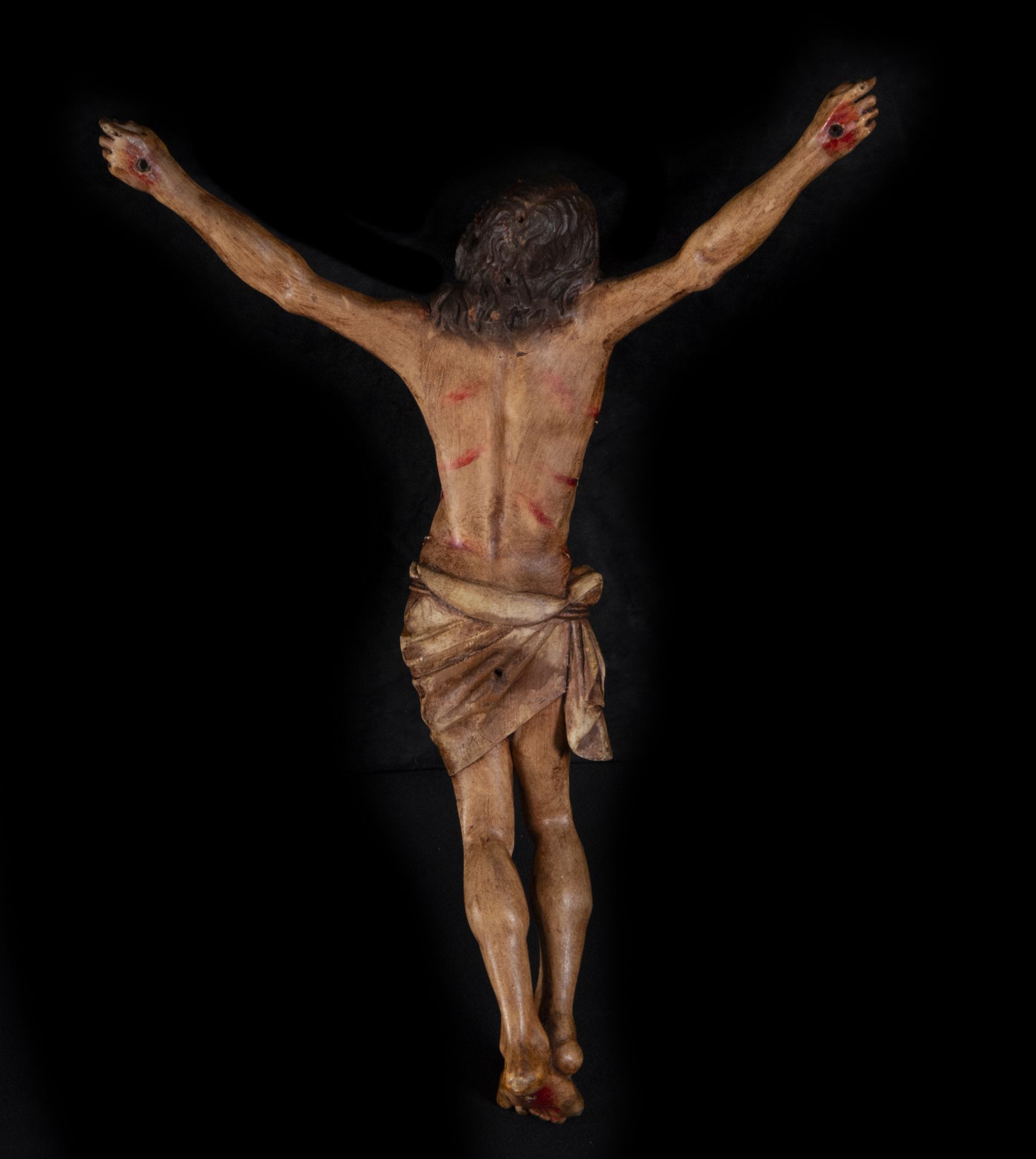 Expiring Christ in polychrome wood, Italy, 18th century - Image 3 of 3