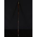 English colonial cane of Governor or Mayor with tortoiseshell body and silver head, early 19th centu