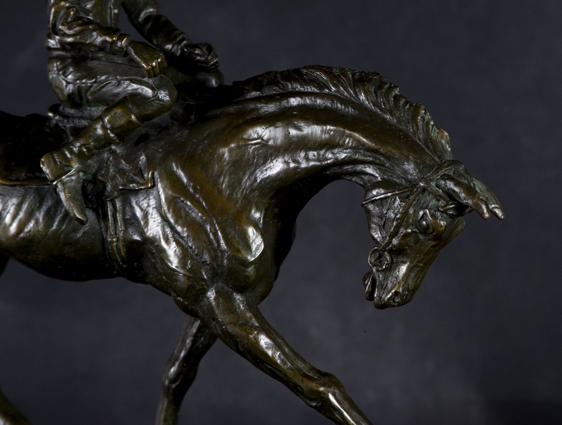 Horse jockey in bronze, 19th century English school - Image 3 of 3