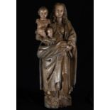 Large Carving of Virgin and Child from the French school of Lorraine, early 16th century