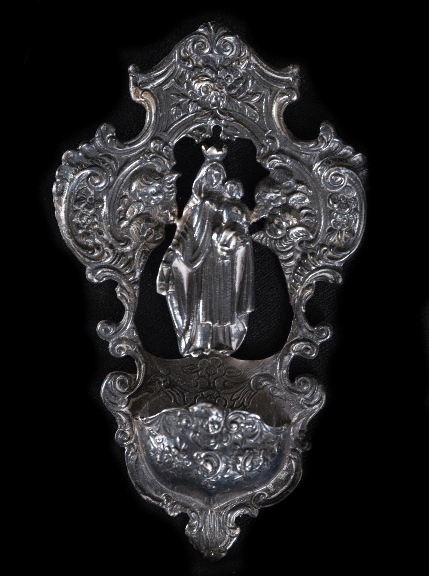 Italian sterling silver blessing pot, 19th century