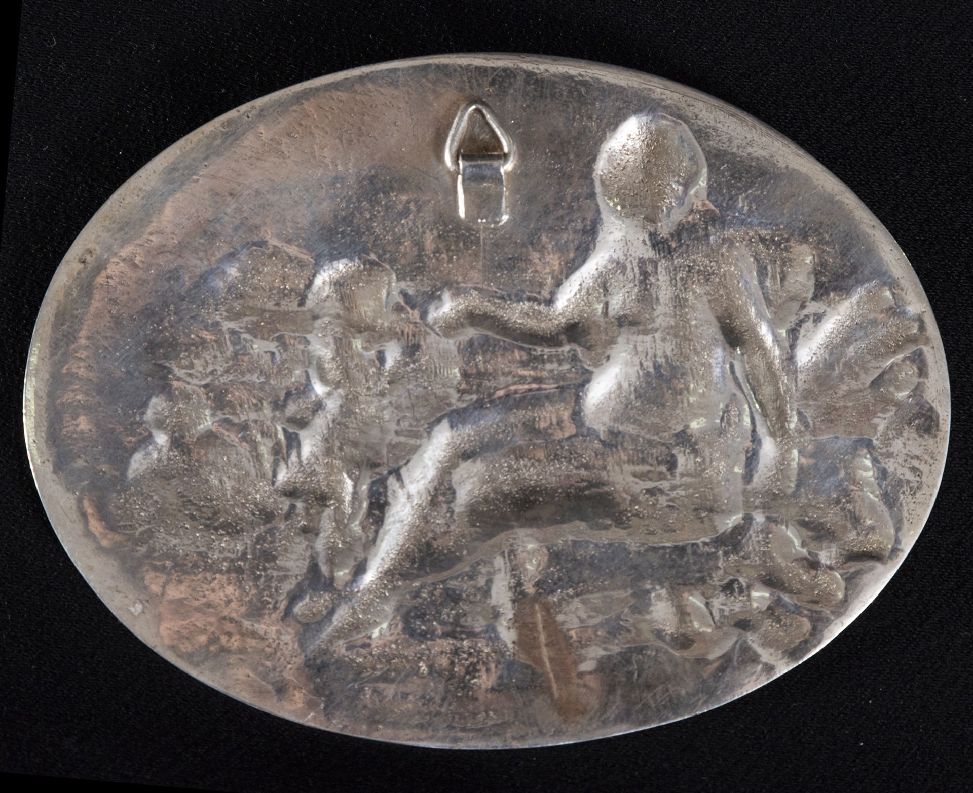 Plate in solid 925 Sterling Silver representing the Goddess Ceres, French school from the beginning  - Bild 2 aus 2