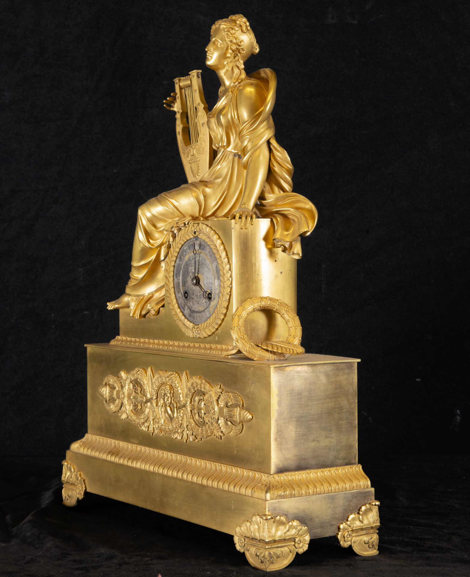 Important French Empire period table clock, early 19th century, in mercury gilt bronze - Image 3 of 6