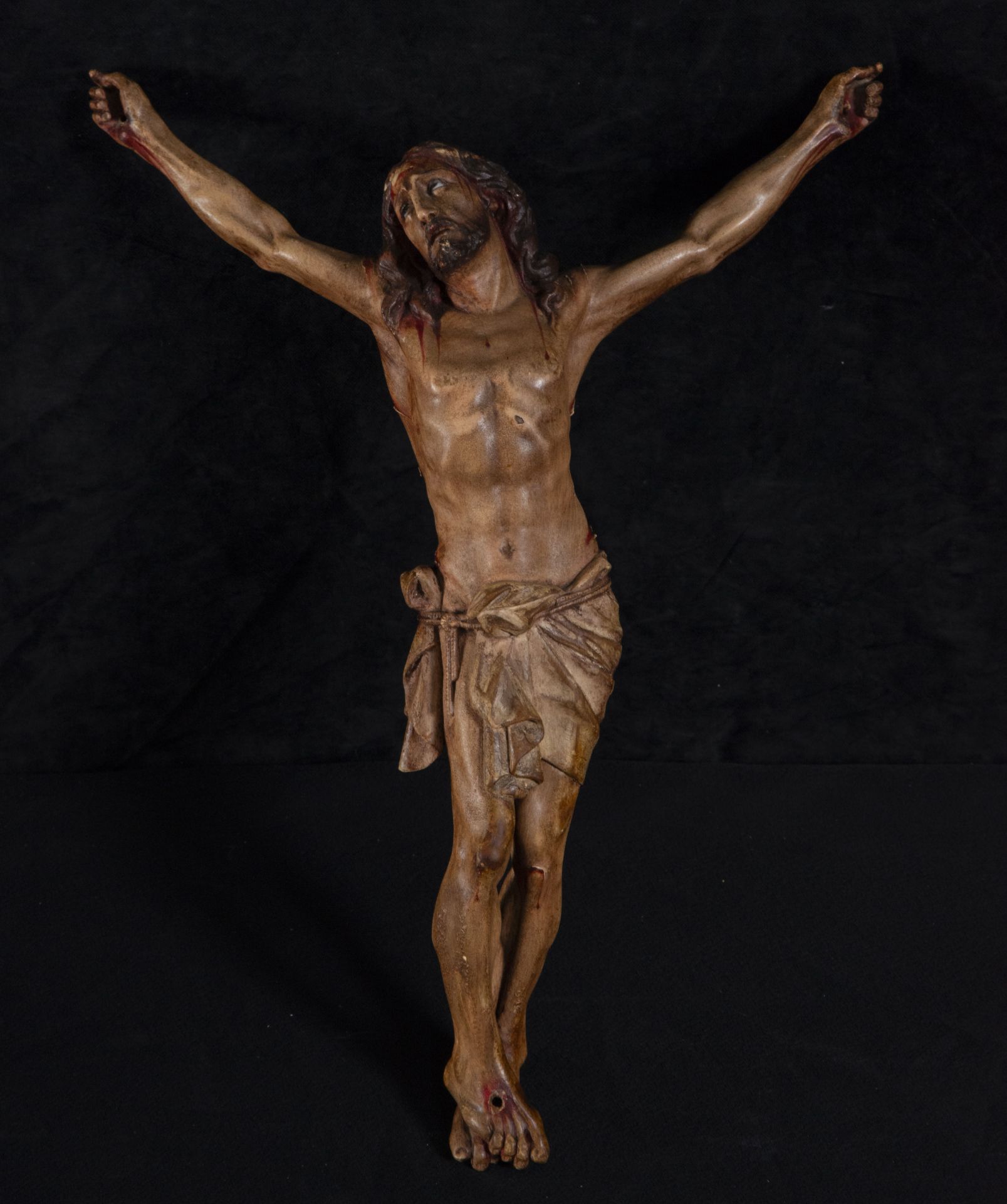 Expiring Christ in polychrome wood, Italy, 18th century