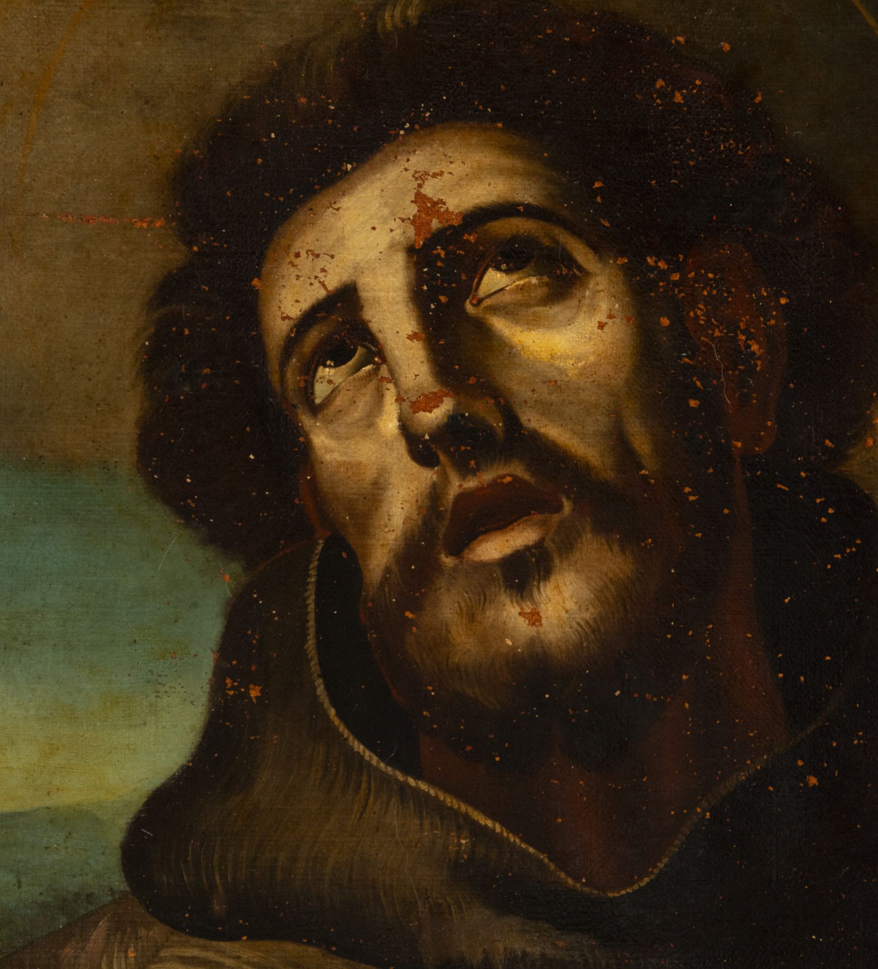 Important Great Saint Francis of Assisi in Meditation, Pedro de Orrente (Murcia, 1580-Valencia, 1645 - Image 3 of 5