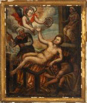Martyrdom of Saint Lawrence, Viceregal Colonial school of the 16th - 17th century