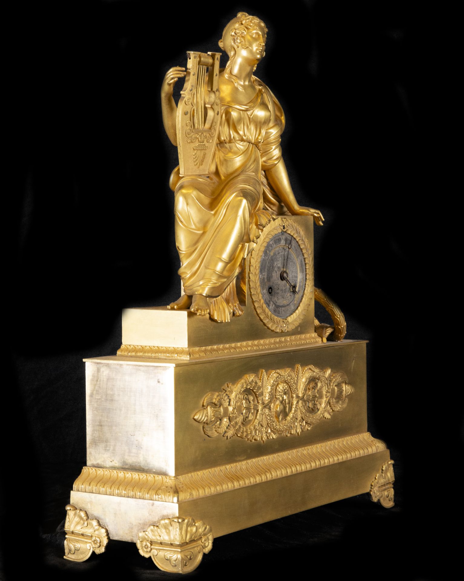 Important French Empire period table clock, early 19th century, in mercury gilt bronze - Image 4 of 6