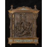 French relief in bronze and Limoges enamel, 19th - early 20th century