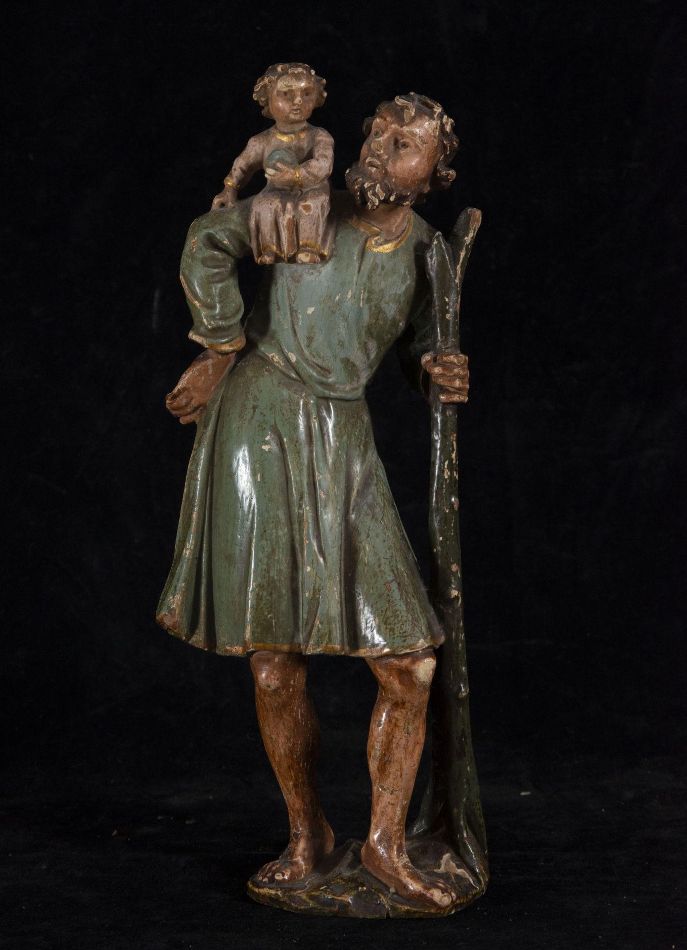 Saint Cristopher, Mexico, New Spain colonial work of the 17th century