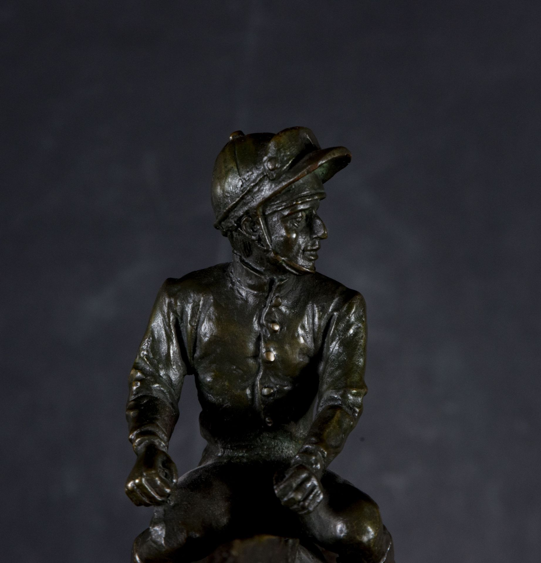 Horse jockey in bronze, 19th century English school - Image 2 of 3