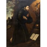 Saint Francis of Assisi in Prayer, 17th century Sevillian school, circle of Francisco de Zurbarán