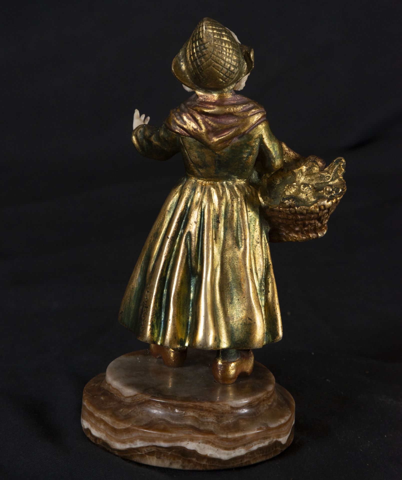 The Fruit Seller, in Bronze and celluloid, 20th century - Image 4 of 4