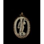 Rare and exquisite 17th century Reliquary Medallion pendant in Portuguese colonial gold and ivory fi