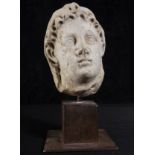 Head of Hercules in classical style marble, 16th century Italian work following classic Roman models