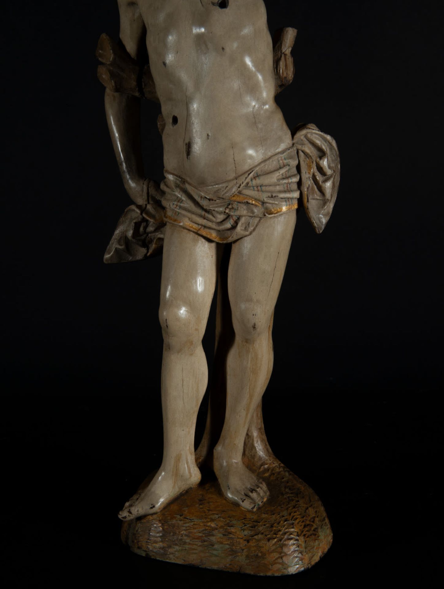 Exquisite Saint Sebastian following Malines Flemish Gothic models - Bild 3 aus 4