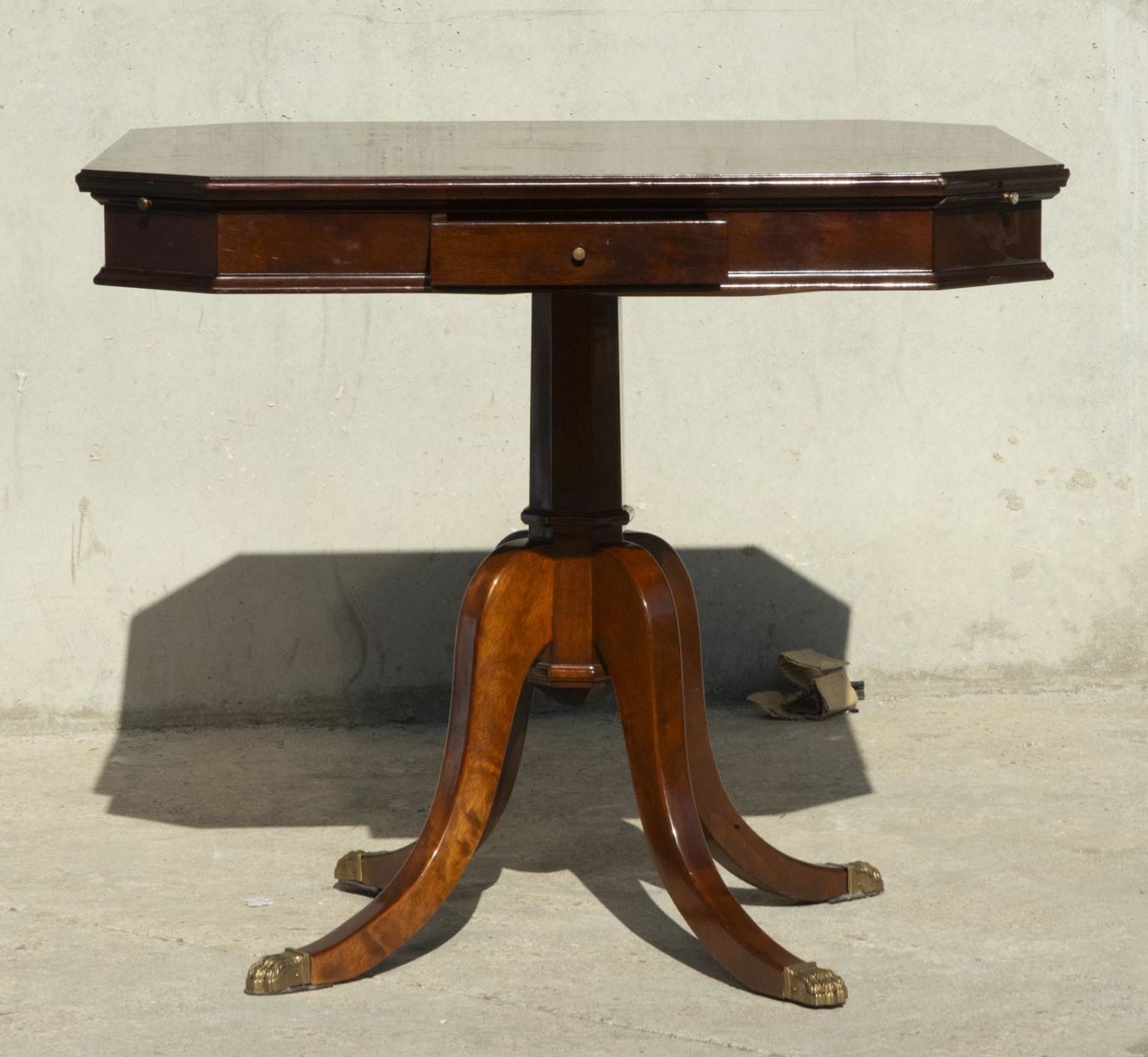Elegant set of Table with Four Chairs in solid Mahogany palm in Gustavian style, 19th - 20th century - Bild 2 aus 4