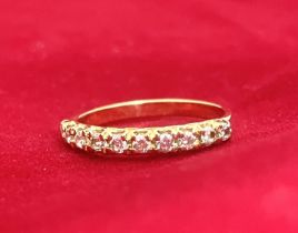 18 kt yellow gold ring half alliance model