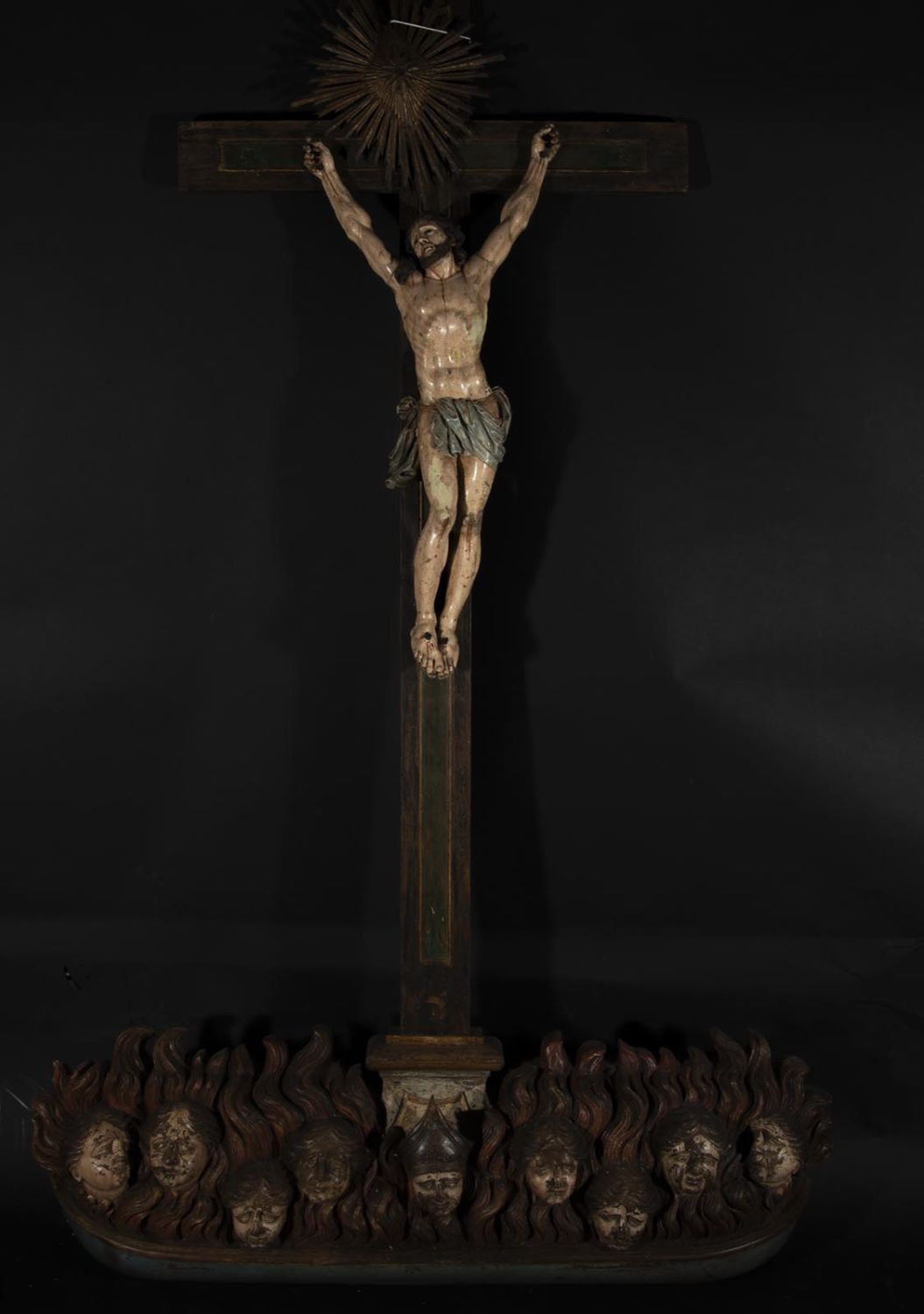 Magnificent Massive Christ on Calvary colonial Goa 17th century, Portuguese colonial work from South