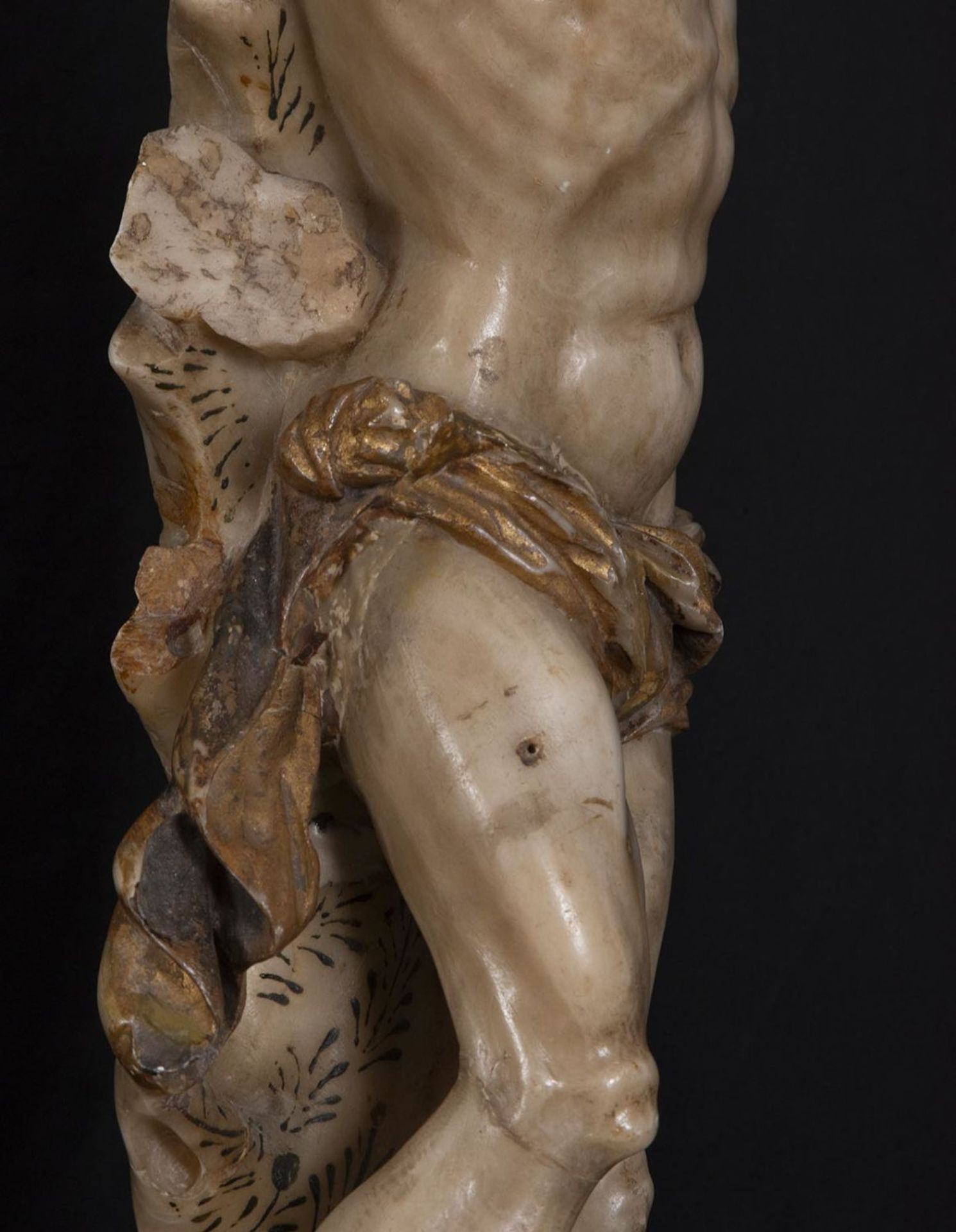 Large and Exquisite Saint Sebastien tied to the column, Sicilian workshops of Trapani late 16th cent - Image 10 of 10