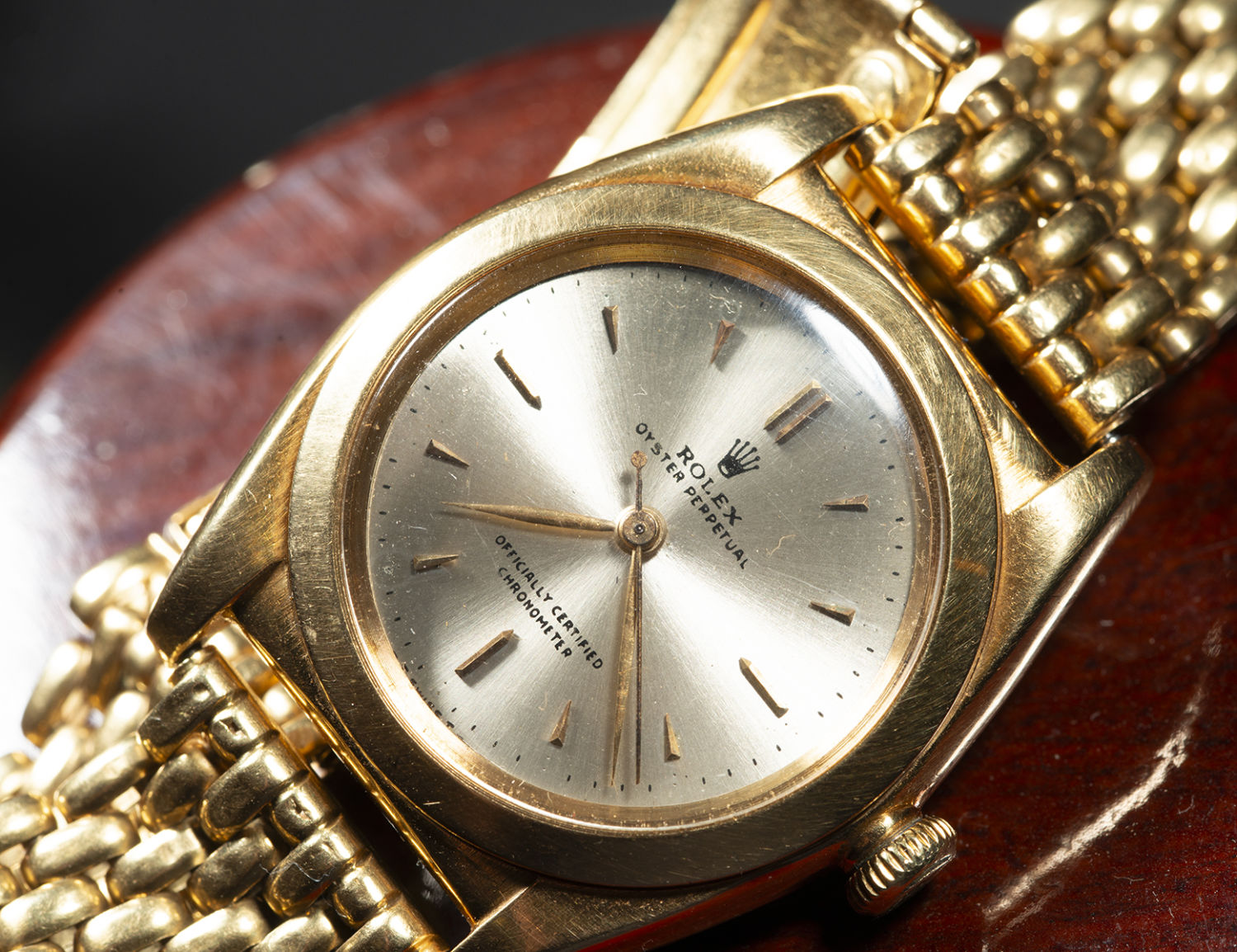Rolex Oyster in 18k solid gold with complimentary 18k gold jubilee bracelet, model Oyster Perpetual - Image 2 of 5