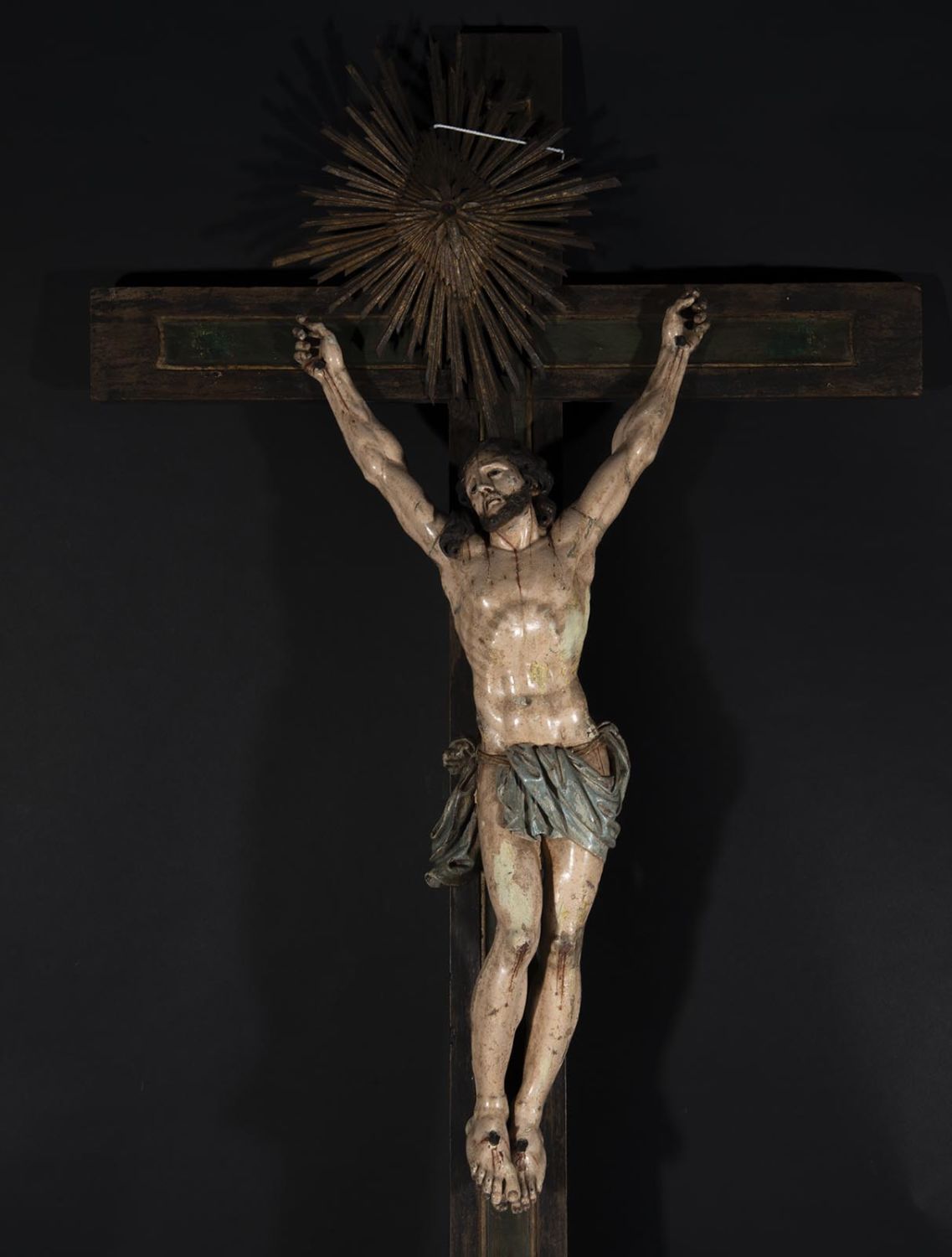 Magnificent Massive Christ on Calvary colonial Goa 17th century, Portuguese colonial work from South - Image 2 of 6