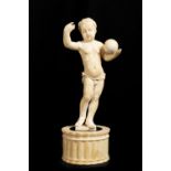 Exquisite Child Jesus of the Ball in Ivory Attributed to Leonhard Kern (Forchtenberg, December 2, 15
