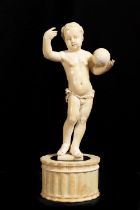 Exquisite Child Jesus of the Ball in Ivory Attributed to Leonhard Kern (Forchtenberg, December 2, 15